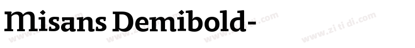 Misans Demibold字体转换